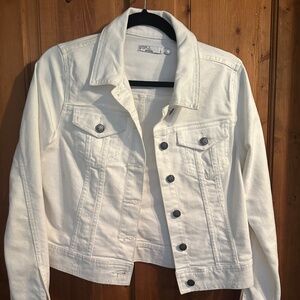 Prana white denim jacket